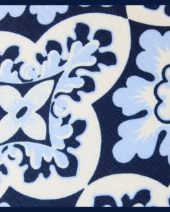 Outdoor-Kissen Palazzo Blue aus Baumwolle Blau