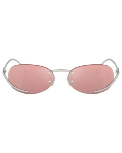 Ovaler Modell Brille - Sonnenbrille - Unisex - Rosa
