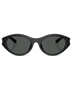 Ovaler Modell Brille - Sonnenbrille - Unisex - Schwarz