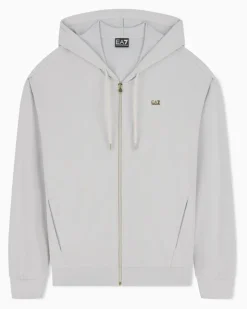 Oversize-Sweatjacke Core Lady Relax mit einer Kapuze Grau