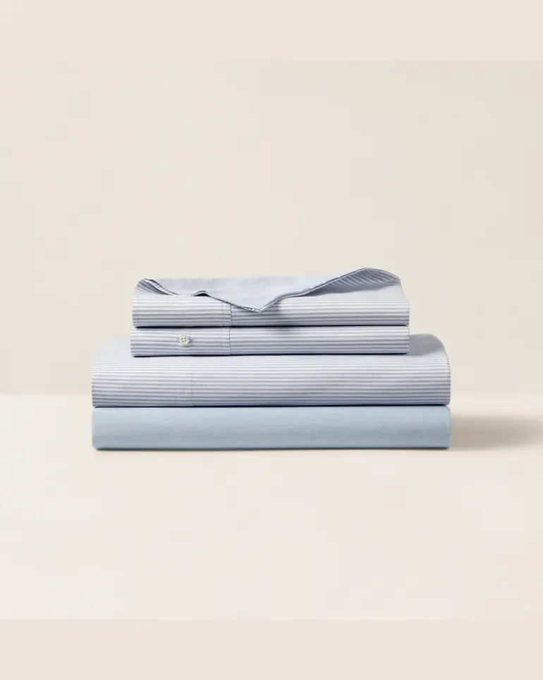 Oxford-Bettwäsche Blue