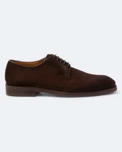Oxford-Schuhe Carbonne aus Veloursleder Braun