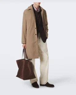 Oxford-Schuhe Carbonne aus Veloursleder Braun