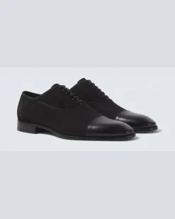 Oxford-Schuhe Greggory mit Leder Schwarz
