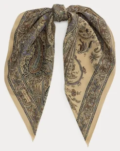 Paisley-Tuch aus Crêpe de Chine White