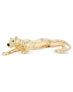 1991 Panthère Brosche mit Smaragd und Onyx - Gold
