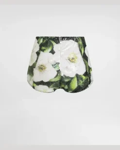 Panty Aus Paillettenbesetztem Cady Gardenien-print - Frau Unterwäsche Drucken