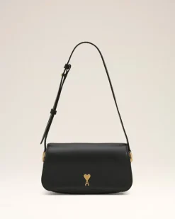 Paris Paris Schultertasche aus schwarzem Rindsleder Unisex