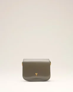 Paris Paris Tasche aus glasiertem Leder in Grau Grau Unisex Carbon