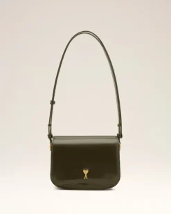 Paris Paris Tasche aus grünem Rindsleder Grün Unisex Dunkelkaki