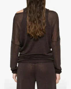 P.A.R.O H. Klassisches Langarmshirt - Braun