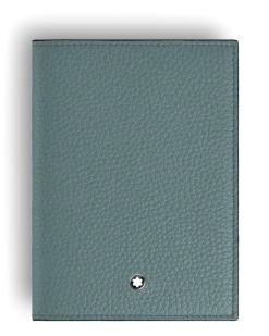 Passetui aus Grain Leder - Frosted Blue - Leder - MB223065 - Passetuis
