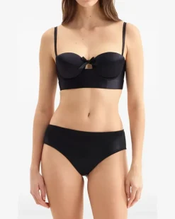 Patti Tanga mit Schleifendetail - Schwarz
