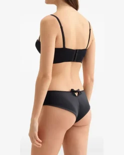 Patti Tanga mit Schleifendetail - Schwarz