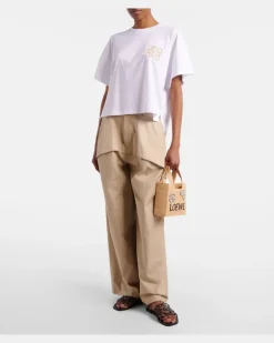 Paula's Ibiza Henkeltasche aus Raffiabast mit Kristallen Beige