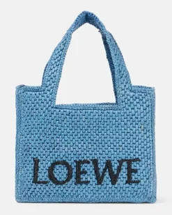 Paula's Ibiza Henkeltasche Mini aus Raffiabast Blau