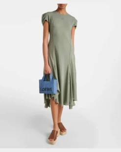 Paula's Ibiza Henkeltasche Mini aus Raffiabast Blau
