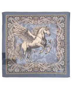Pegasus Einstecktuch mit Paisley-Print - Blau