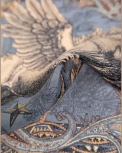Pegasus Einstecktuch mit Paisley-Print - Blau