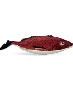 Peixes Servierplatte mit Fischform - Rot