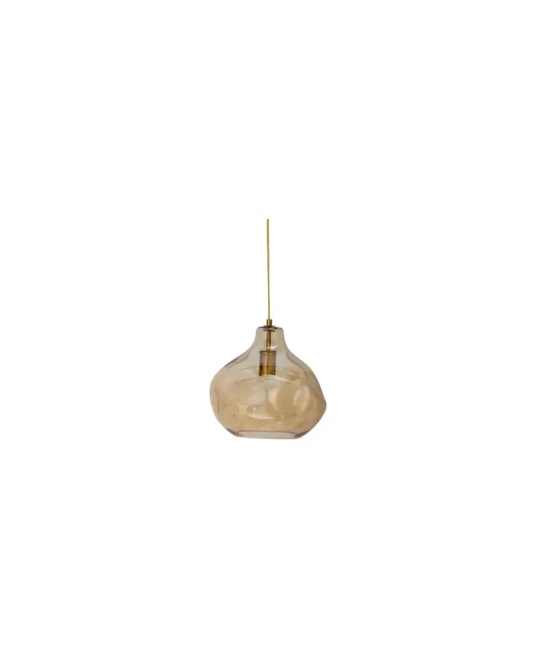 Pendelleuchte Suspension - Braun - mundgeblasenes Glas