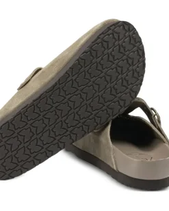 Perforierte Clog Mules - Nude
