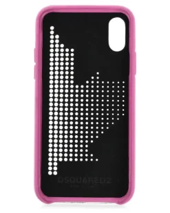 Perforierte iPhone X-Hülle mit Logo-Print - Rosa
