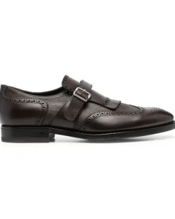 Perforierte Monk-Schuhe - Braun