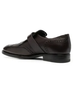 Perforierte Monk-Schuhe - Braun