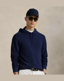 Performance-Kapuzenshirt aus Waffelpiqué Blue