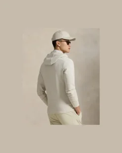 Performance-Kapuzenshirt aus Waffelpiqué White