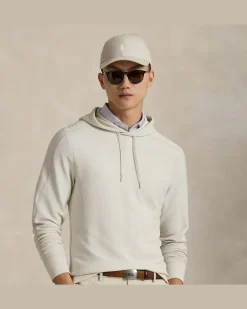 Performance-Kapuzenshirt aus Waffelpiqué White