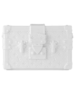 Petite Malle Vase aus Porzellan White