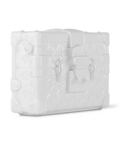 Petite Malle Vase aus Porzellan White