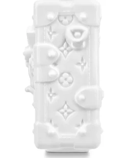 Petite Malle Vase aus Porzellan White