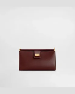 Phone Bag Aus Plongé-kalbsleder - Frau Collection Burgunderrot