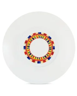 Platzteller mit Carretto-Print - Gelb