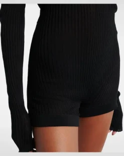 Playsuit aus Baumwolle Schwarz