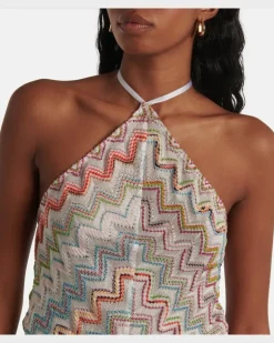 Playsuit aus Häkelstrick Multicolor