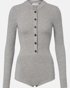 Playsuit aus Rippstrick Grau