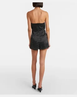 Playsuit aus Seide Schwarz