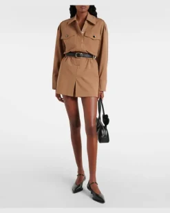 Playsuit aus Twill Beige