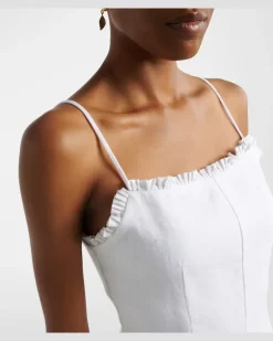 Playsuit Florence aus Leinen Weiß