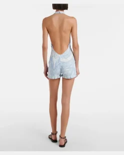 Playsuit Manuba aus Jersey Blau