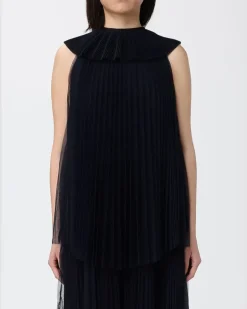 Plissiertes Tüllkleid Blau