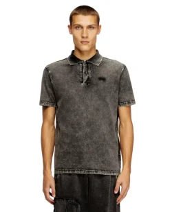 Polohemd aus Jersey mit Denim-Effekt - Polohemden - Herren - Grau