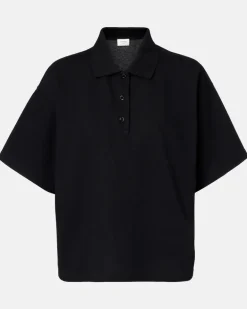 Polohemd Cassandre aus Piqué Schwarz