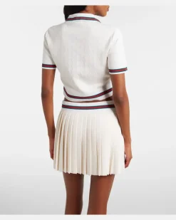 Polohemd GG aus Jacquard Weiß