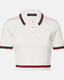 Polohemd GG aus Jacquard Weiß