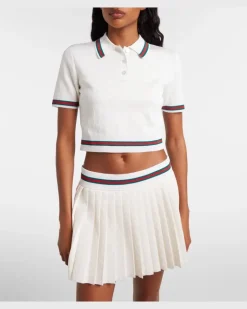 Polohemd GG aus Jacquard Weiß